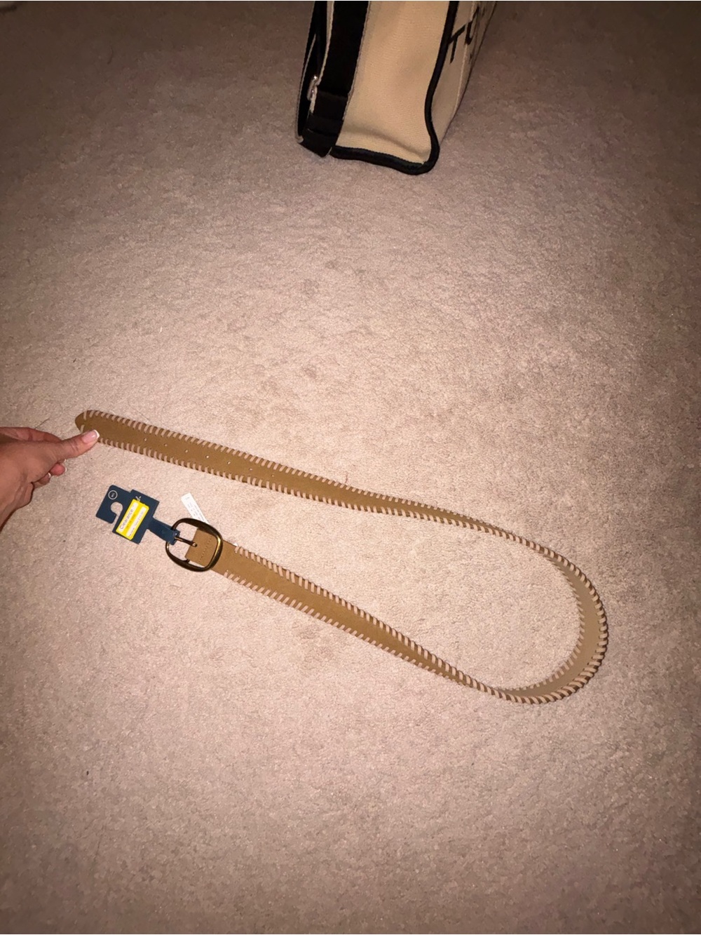 Tan Women's Braided Leather Belt - Unbranded